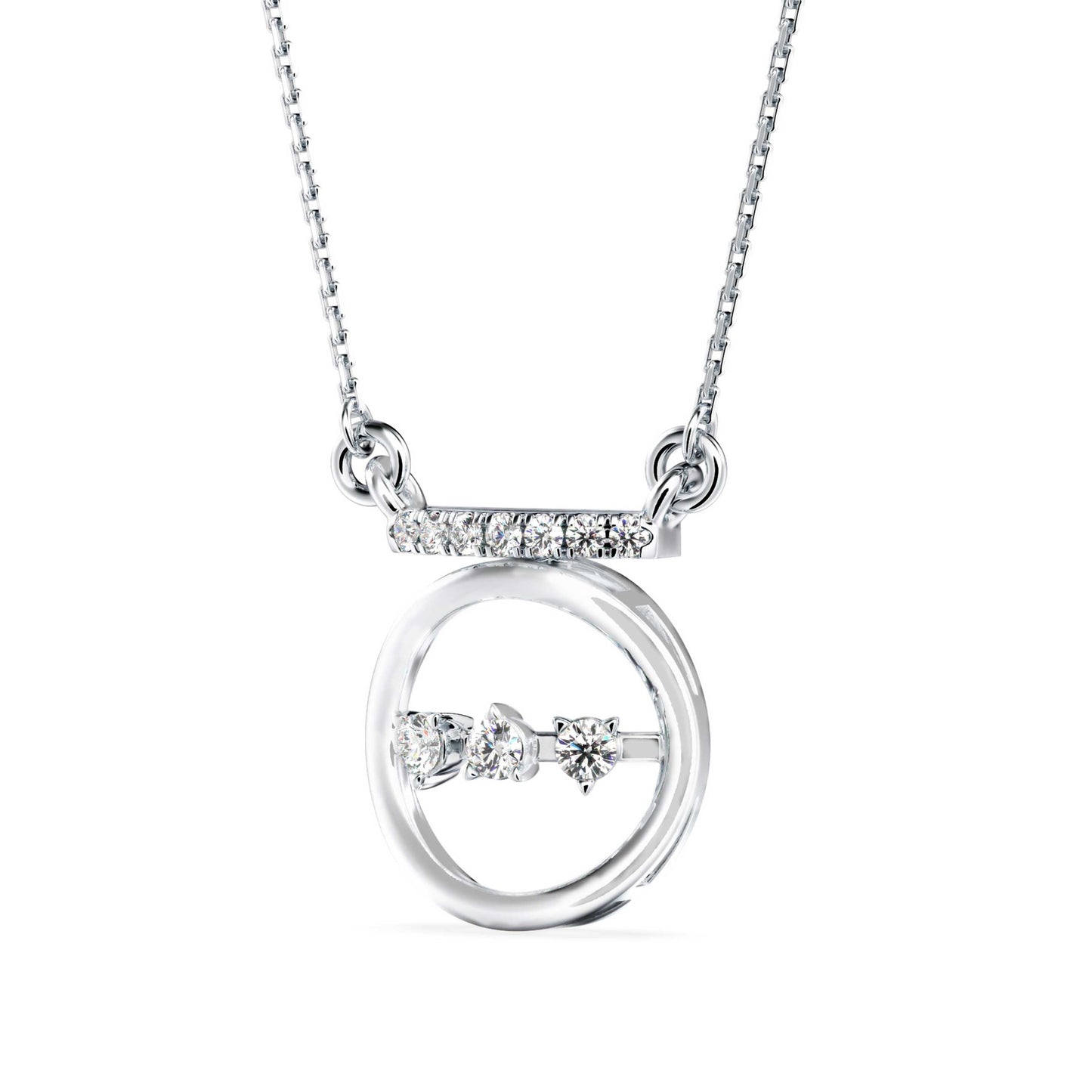 Celestial Glamour Pendant White Gold