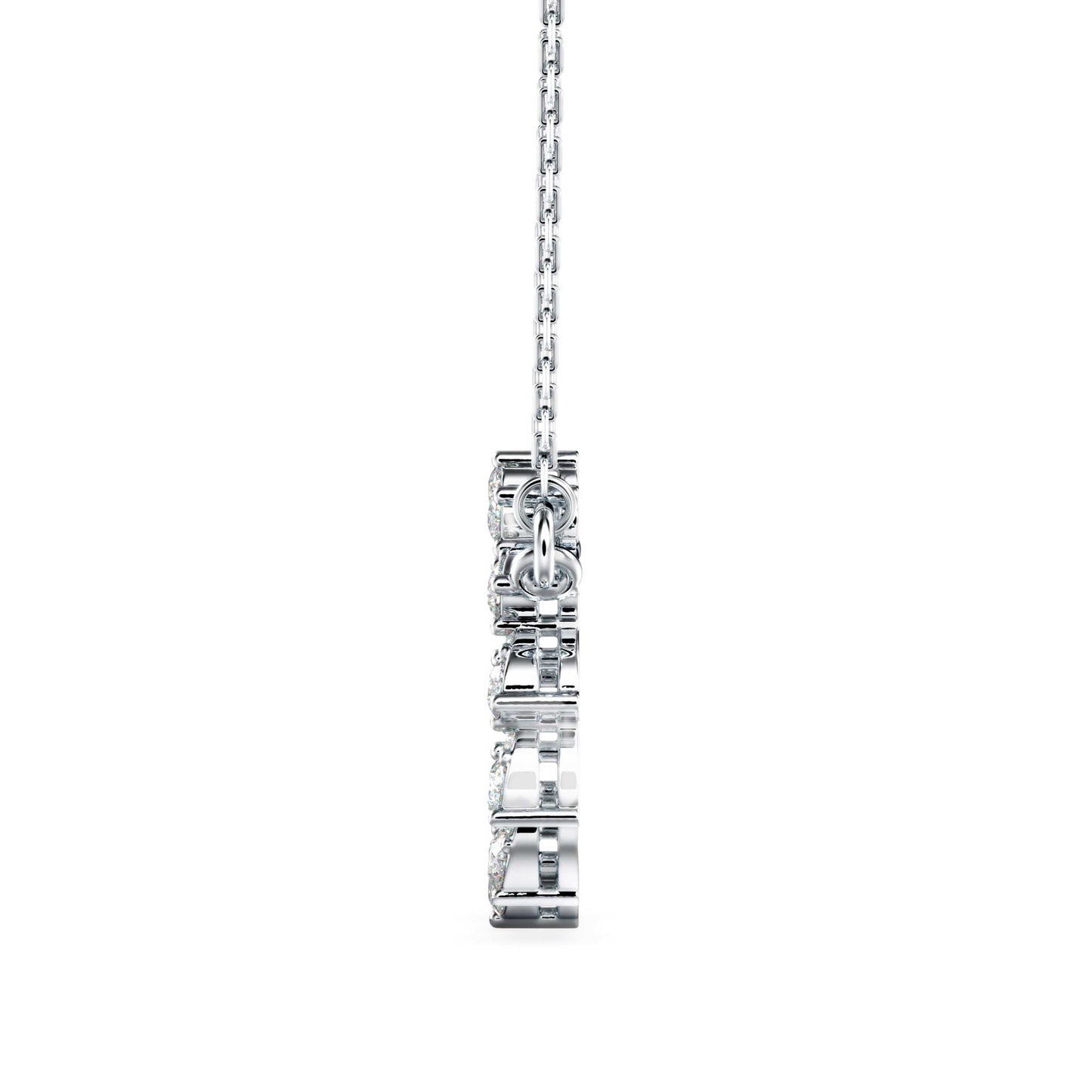 Gemstone Elegance Pendant White Gold