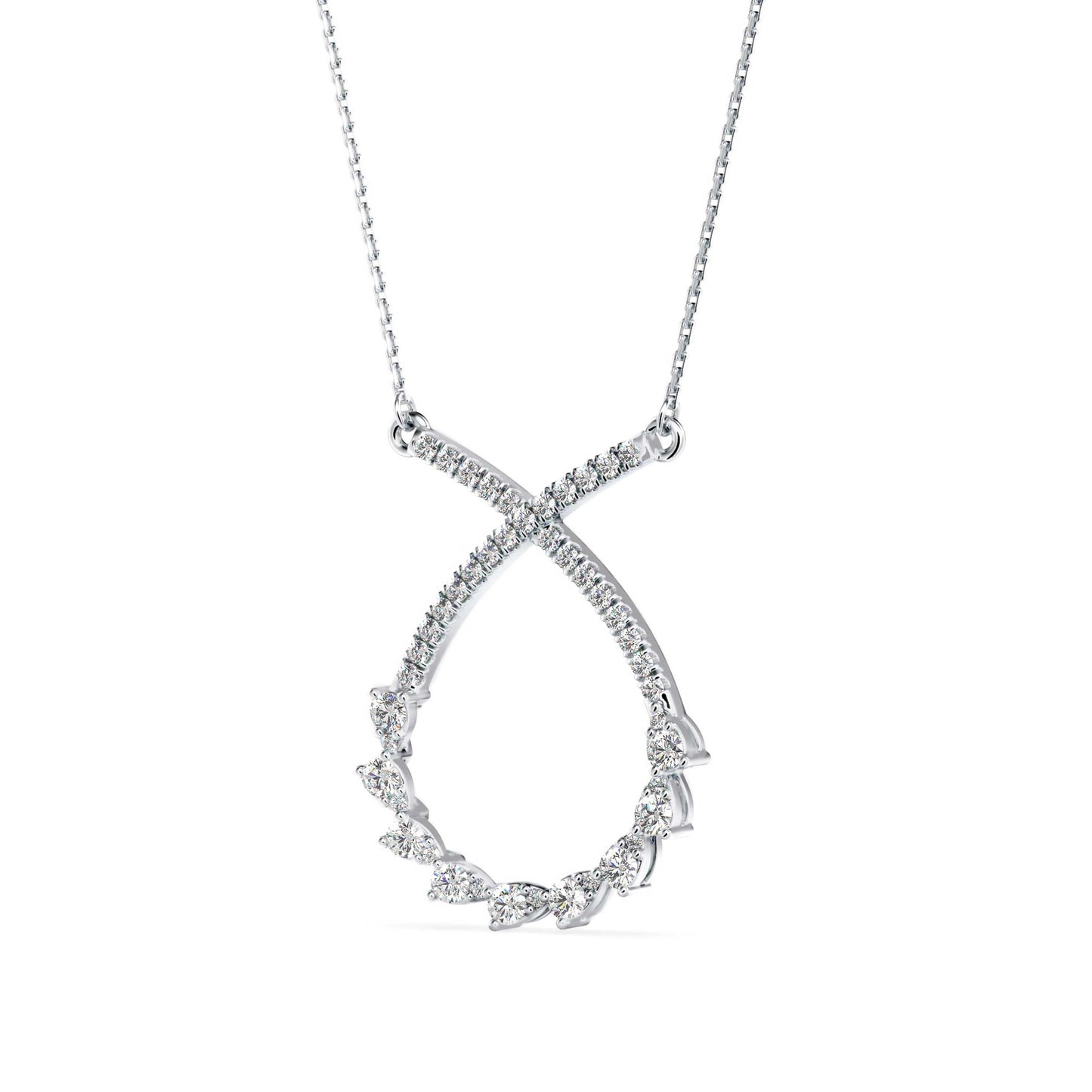 Sparkling Serenity Pendant White Gold