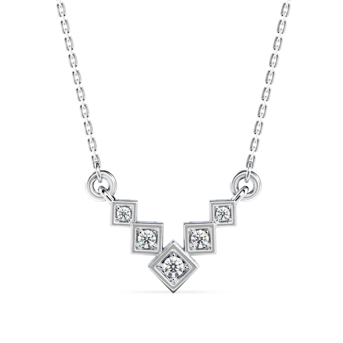 Diamond Delight Pendant White Gold