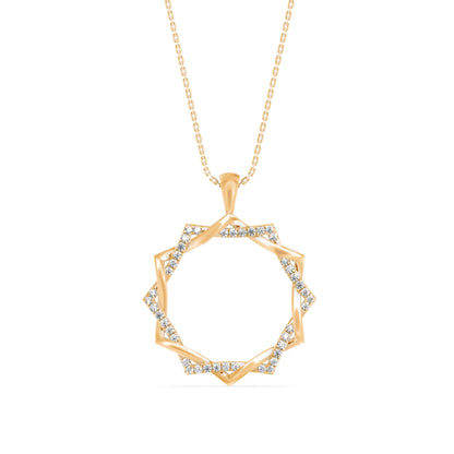 Acute Charm Diamond Pendant Yellow Gold