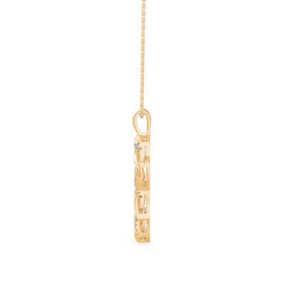 Acute Charm Diamond Pendant Yellow Gold