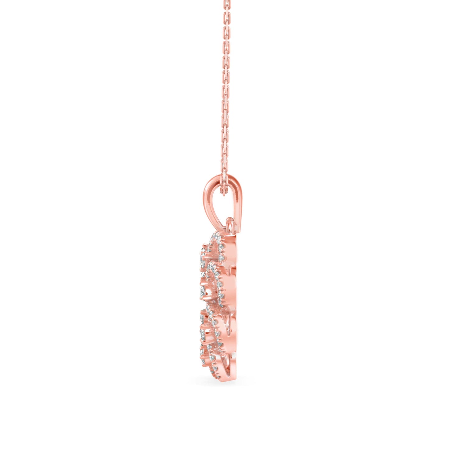 Nebula Diamond Charm Pendant Rose Gold