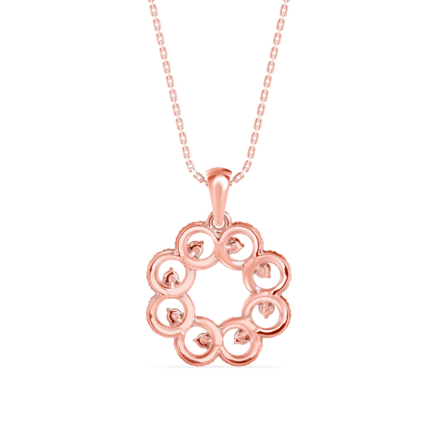 Nebula Diamond Charm Pendant Rose Gold