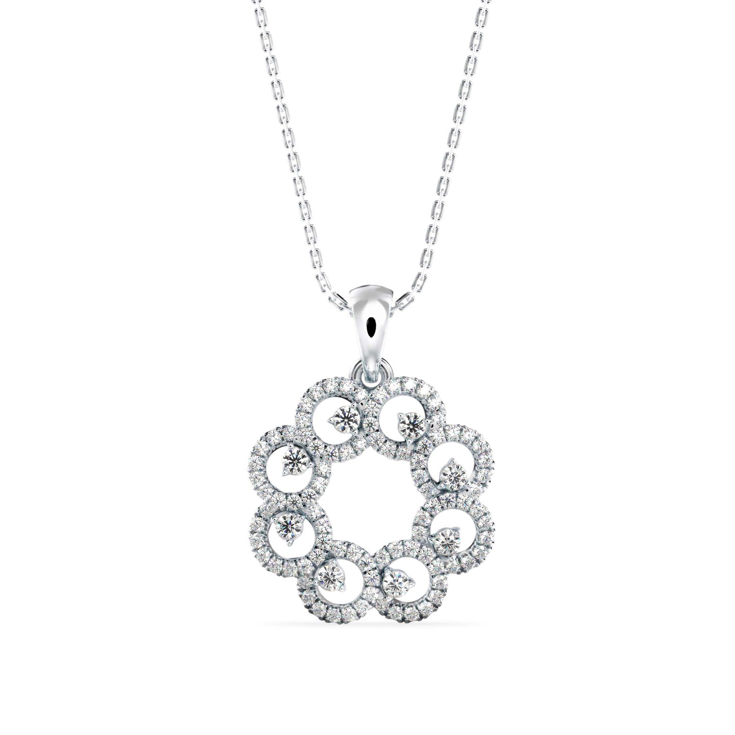 Nebula Diamond Charm Pendant Platinum