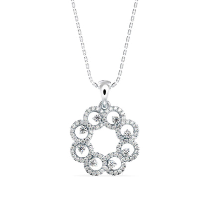 Nebula Diamond Charm Pendant Platinum