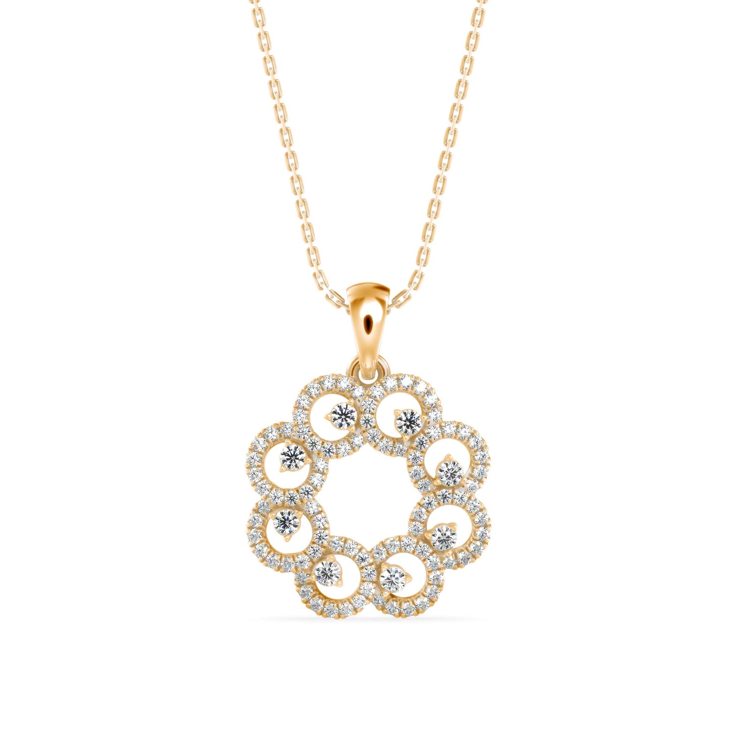 Nebula Diamond Charm Pendant Yellow Gold