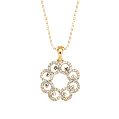 Nebula Diamond Charm Pendant Yellow Gold