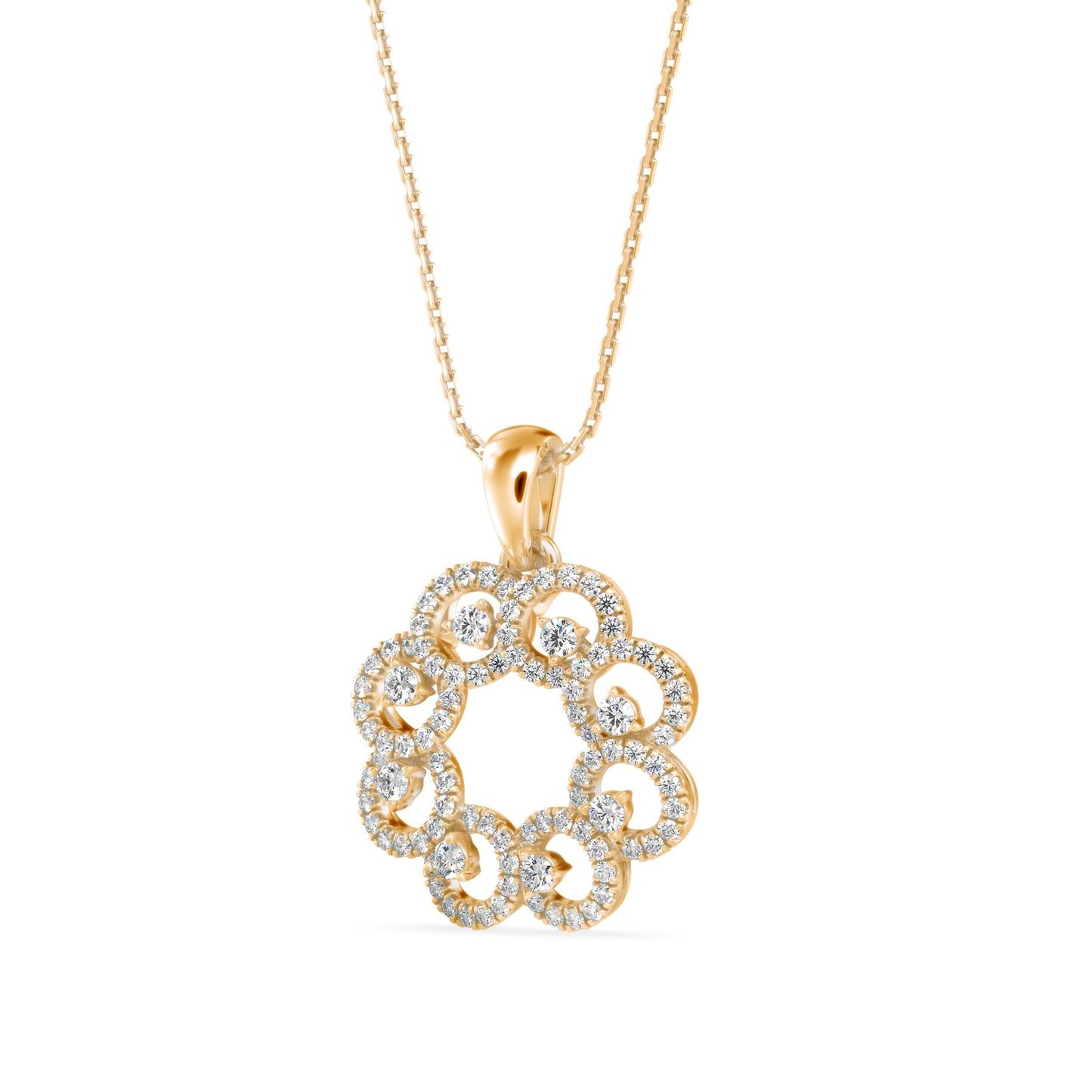 Nebula Diamond Charm Pendant Yellow Gold