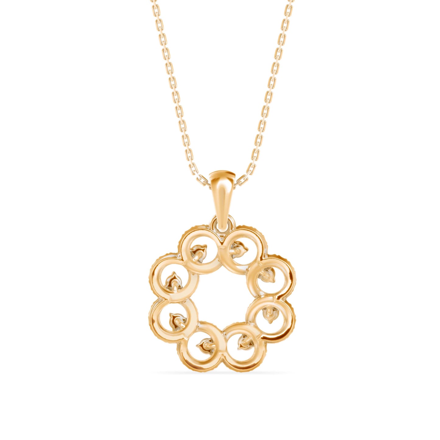 Nebula Diamond Charm Pendant Yellow Gold