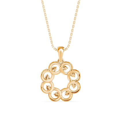 Nebula Diamond Charm Pendant Yellow Gold