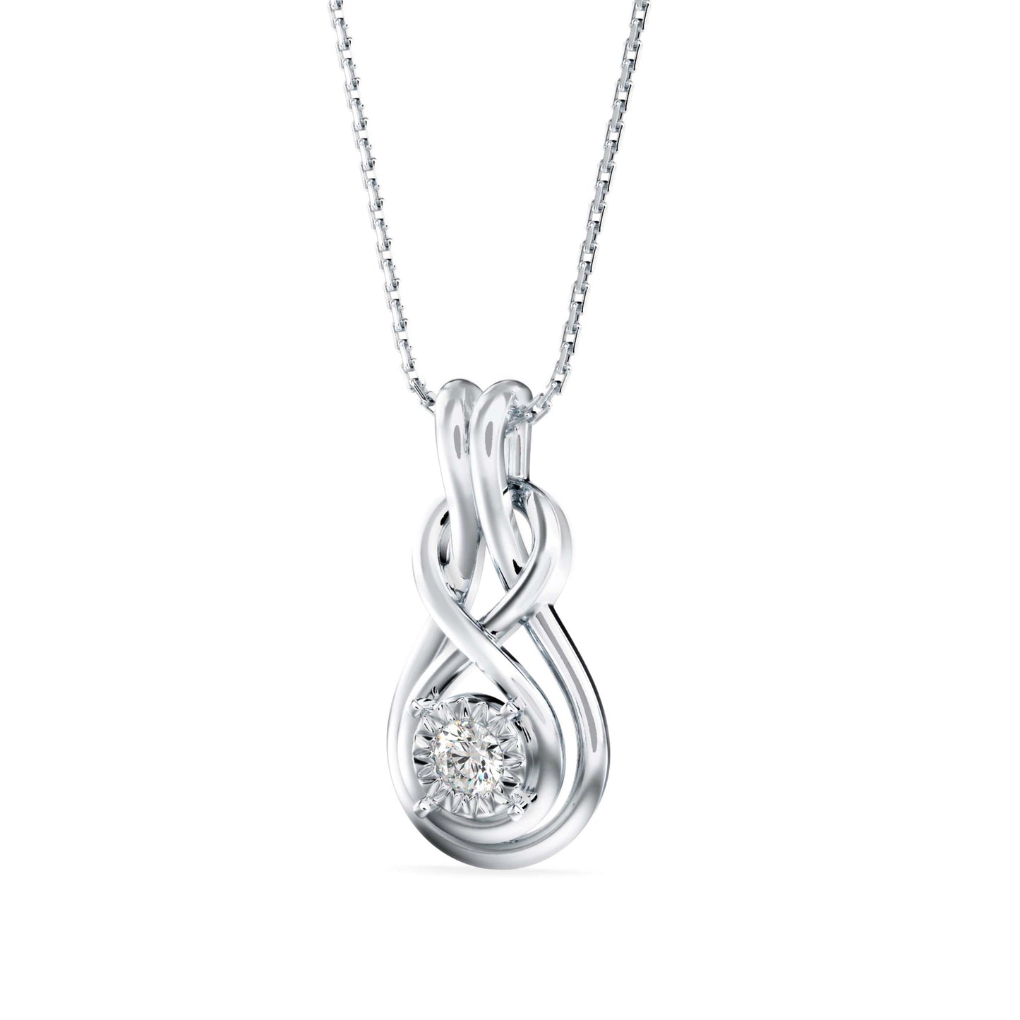 Hebe Diamond Pendant White Gold