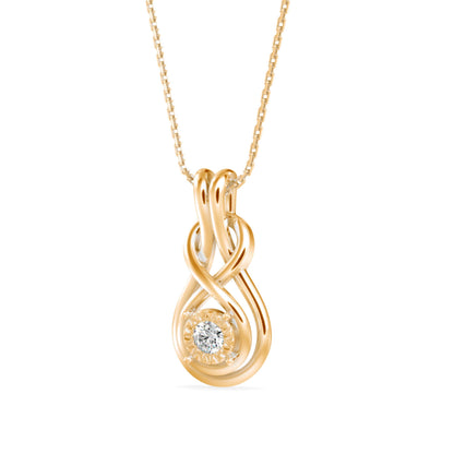 Hebe Diamond Pendant Yellow Gold