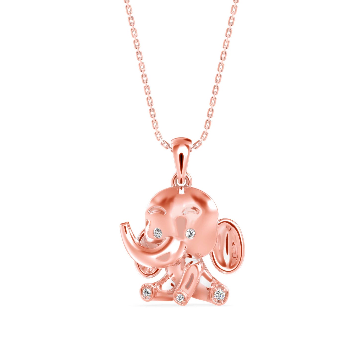 Calf Diamond Pendant Rose Gold