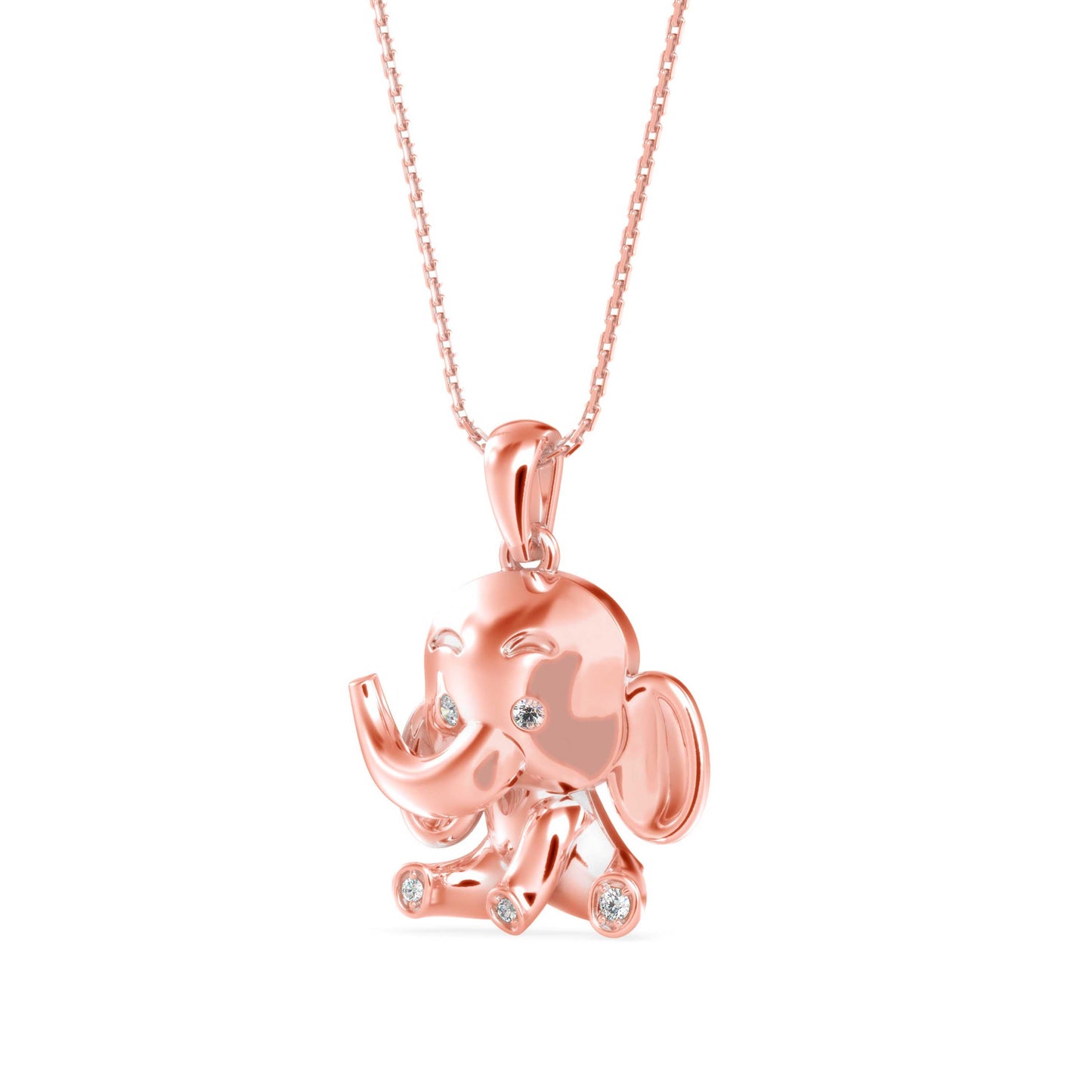 Calf Diamond Pendant Rose Gold