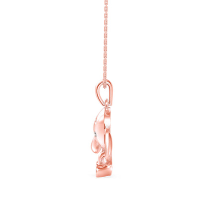 Calf Diamond Pendant Rose Gold