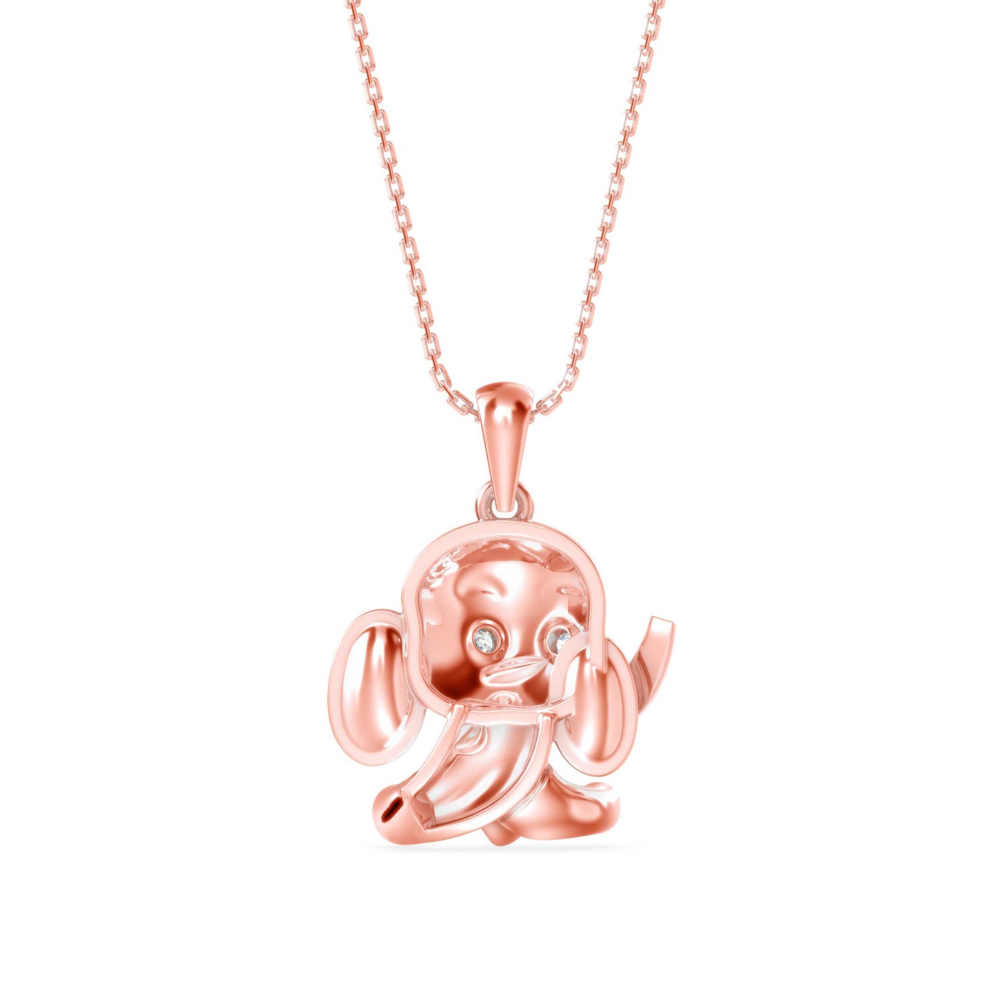 Calf Diamond Pendant Rose Gold