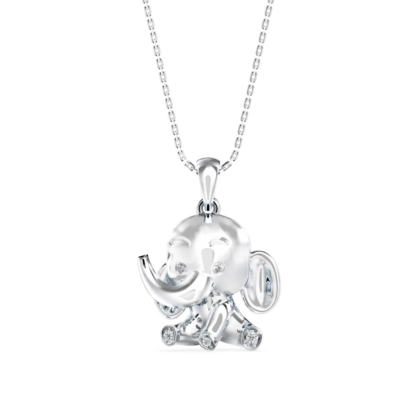 Calf Diamond Pendant Platinum