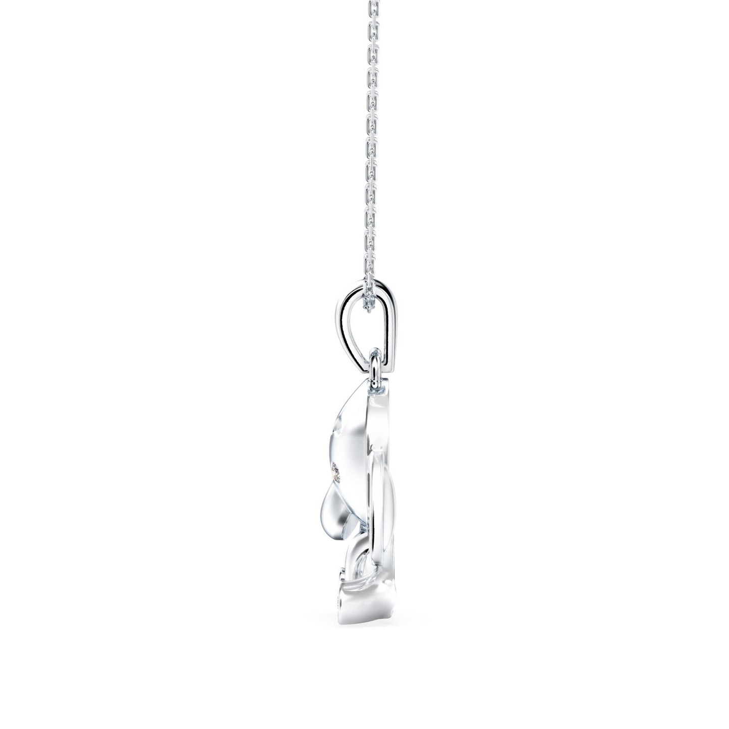 Calf Diamond Pendant White Gold