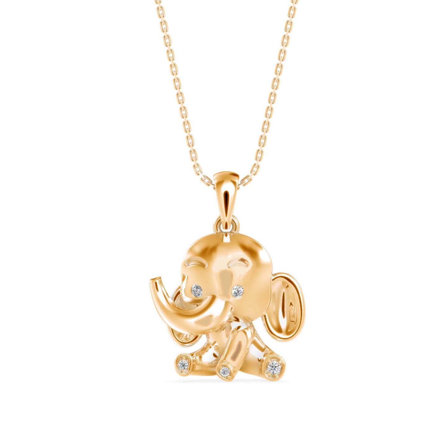 Calf Diamond Pendant Yellow Gold