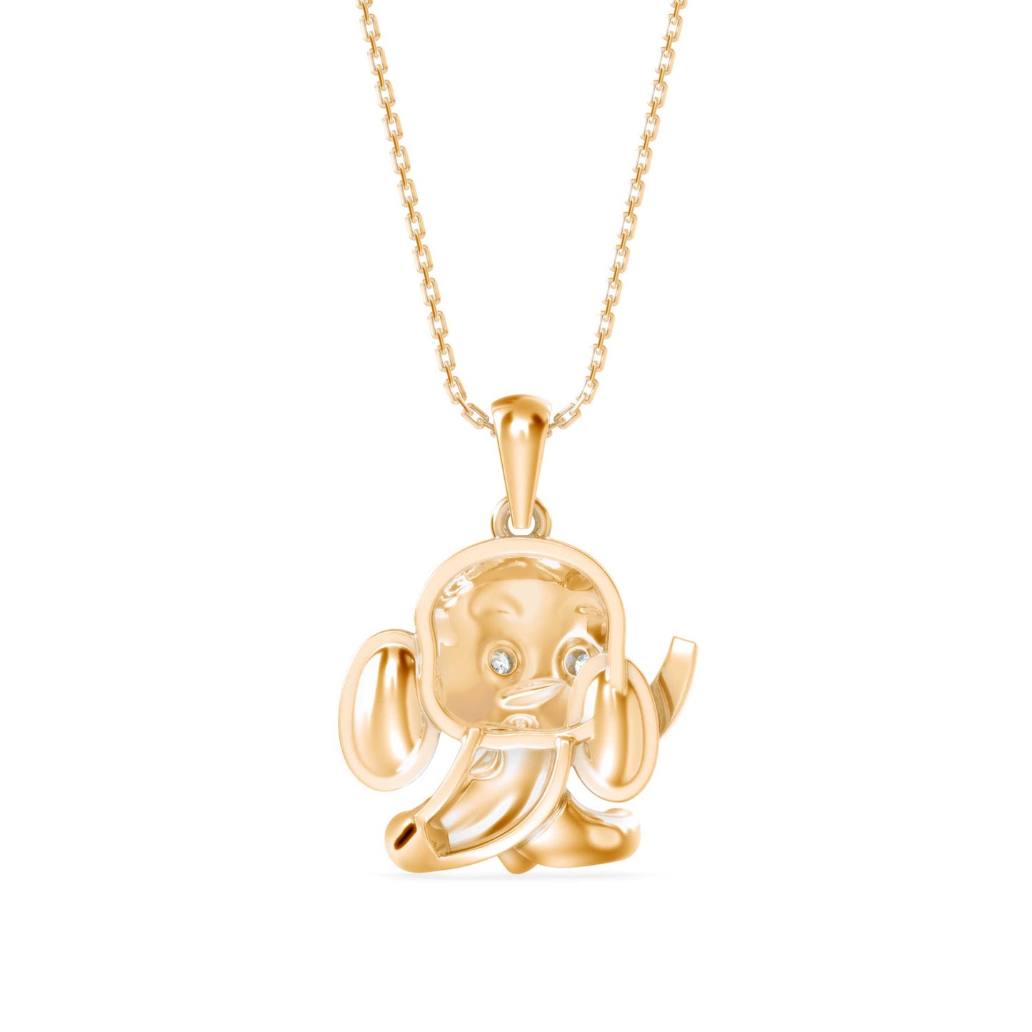 Calf Diamond Pendant Yellow Gold