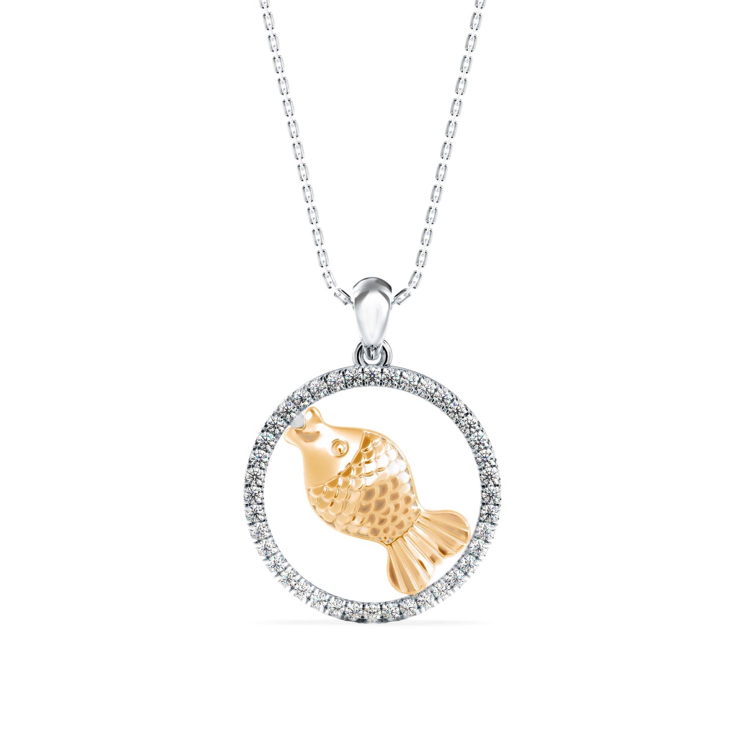 Squirtle Diamond Charm Pendant Yellow Gold