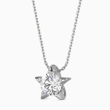 Lumiere Diamond Solitaire Pendant Platinum