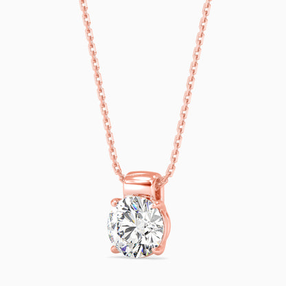 Flit Diamond Solitaire Pendant Rose Gold