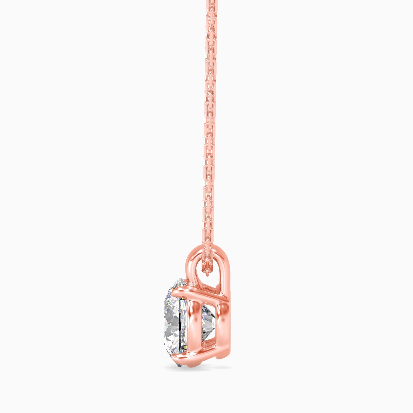 Flit Diamond Solitaire Pendant Rose Gold