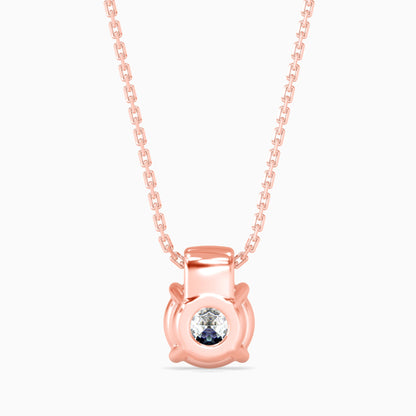 Flit Diamond Solitaire Pendant Rose Gold