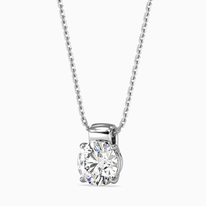 Flit Diamond Solitaire Pendant White Gold