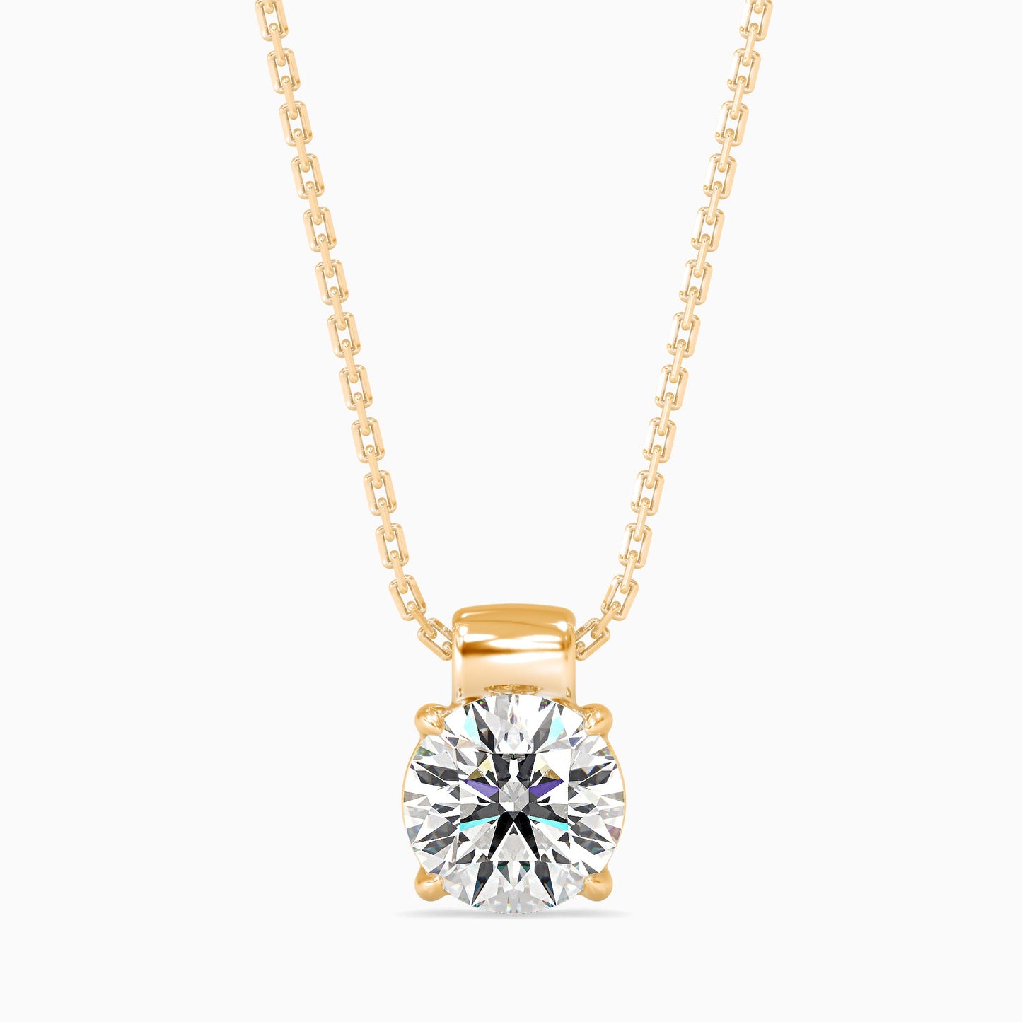 Flit Diamond Solitaire Pendant Yellow Gold