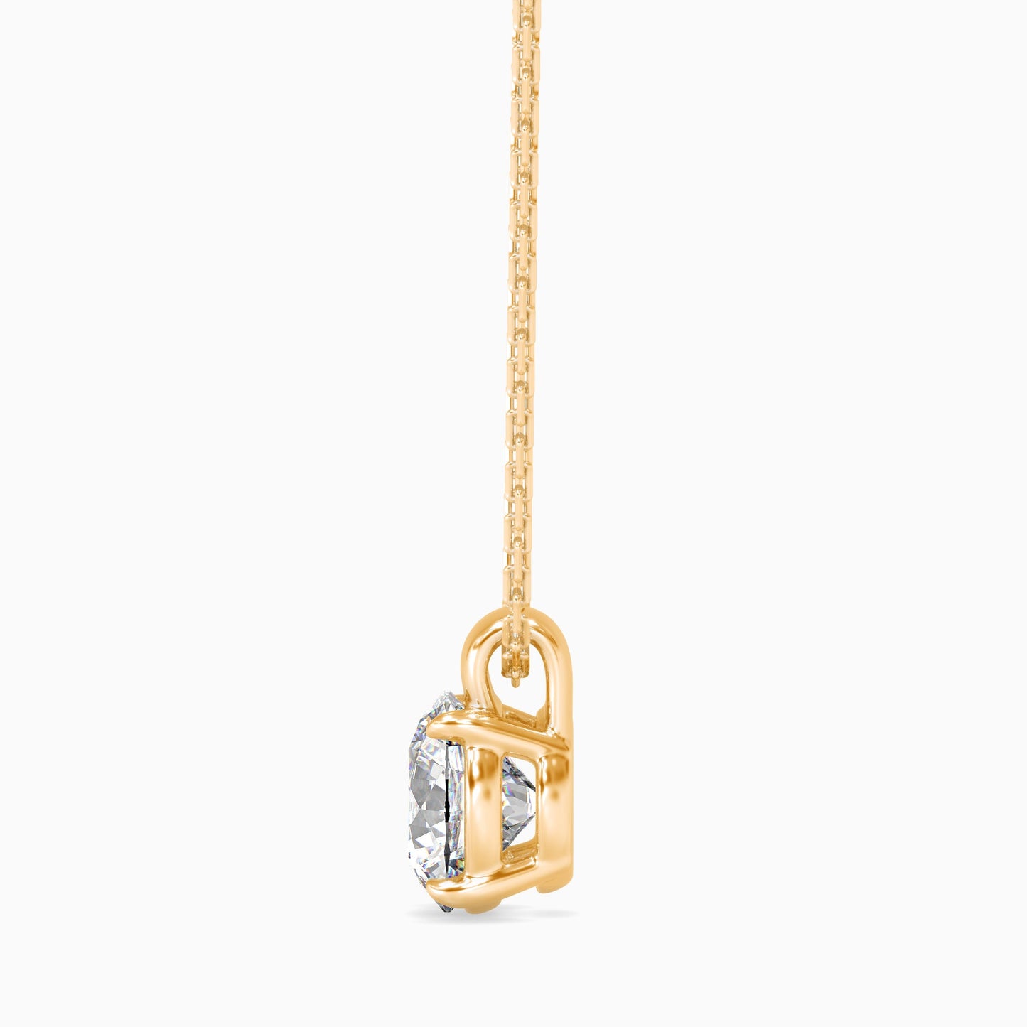 Flit Diamond Solitaire Pendant Yellow Gold