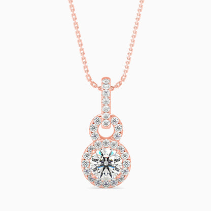 Percy Solitaire Diamond Pendant Rose Gold