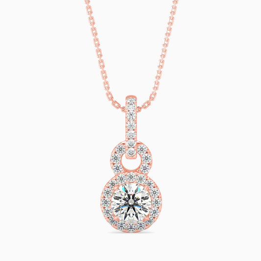 Percy Solitaire Diamond Pendant Rose Gold