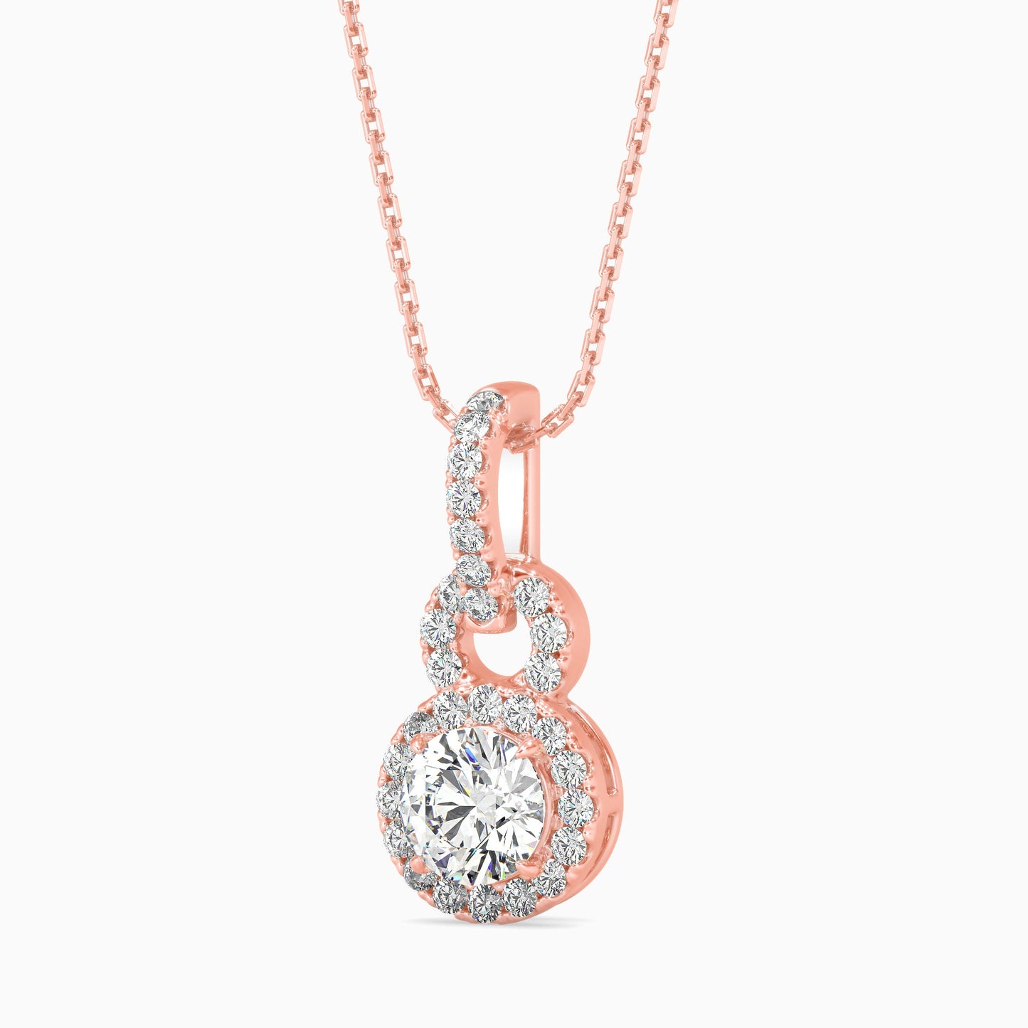 Percy Solitaire Diamond Pendant Rose Gold