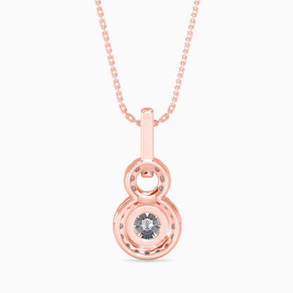 Percy Solitaire Diamond Pendant Rose Gold