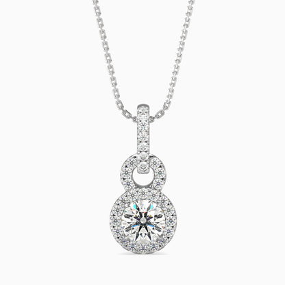 Percy Solitaire Diamond Pendant Platinum