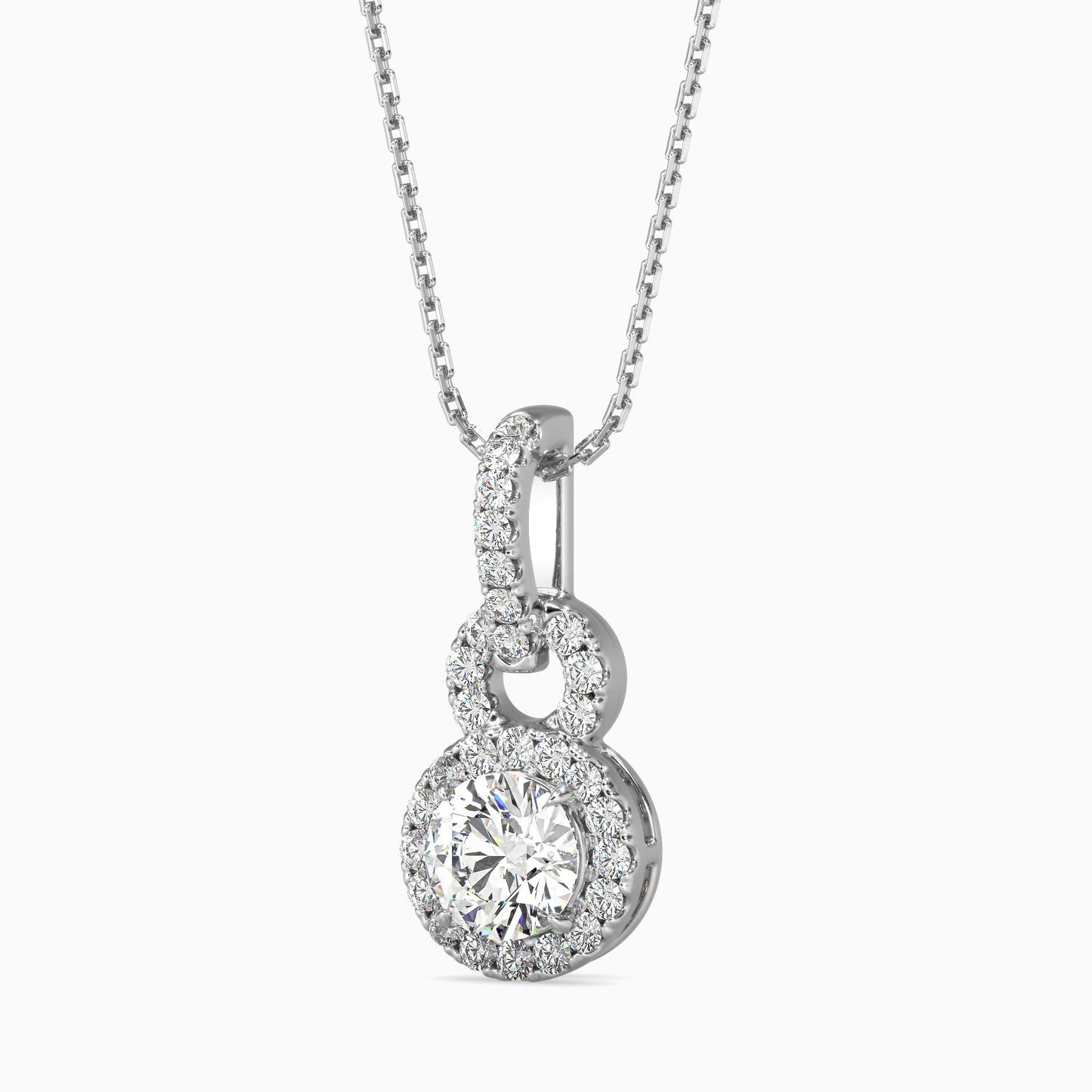 Percy Solitaire Diamond Pendant Platinum