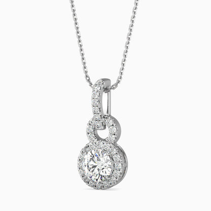 Percy Solitaire Diamond Pendant Platinum