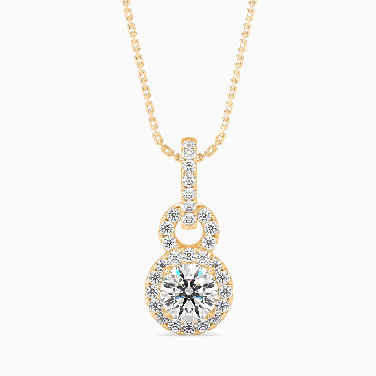 Percy Solitaire Diamond Pendant Yellow Gold