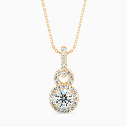 Percy Solitaire Diamond Pendant Yellow Gold