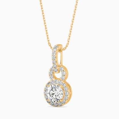 Percy Solitaire Diamond Pendant Yellow Gold