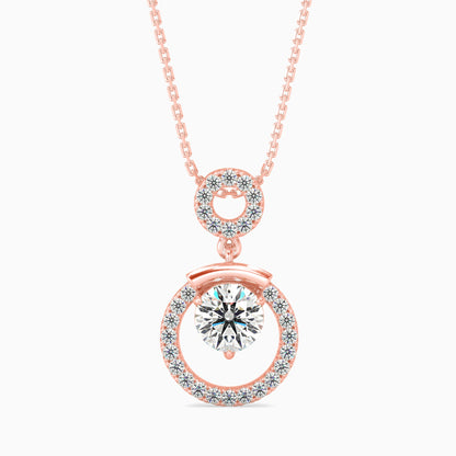 Clio Diamond Solitaire Pendant Rose Gold