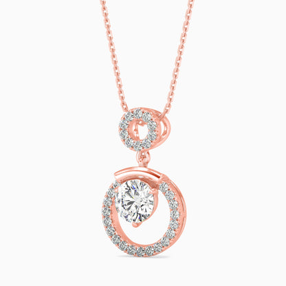 Clio Diamond Solitaire Pendant Rose Gold