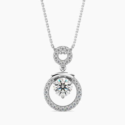 Clio Diamond Solitaire Pendant Platinum