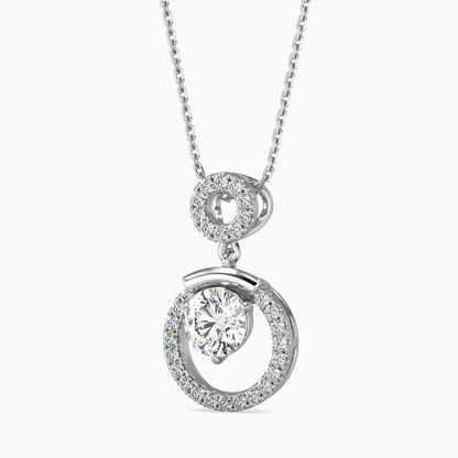 Clio Diamond Solitaire Pendant Platinum