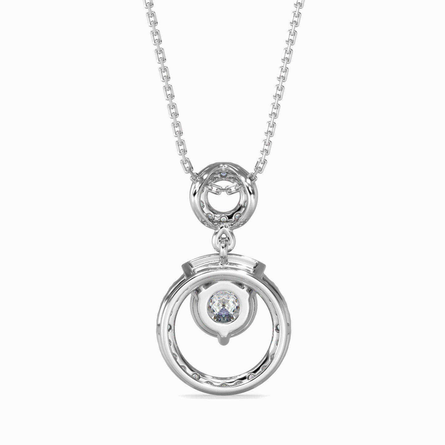 Clio Diamond Solitaire Pendant White Gold