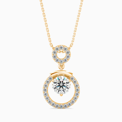 Clio Diamond Solitaire Pendant Yellow Gold