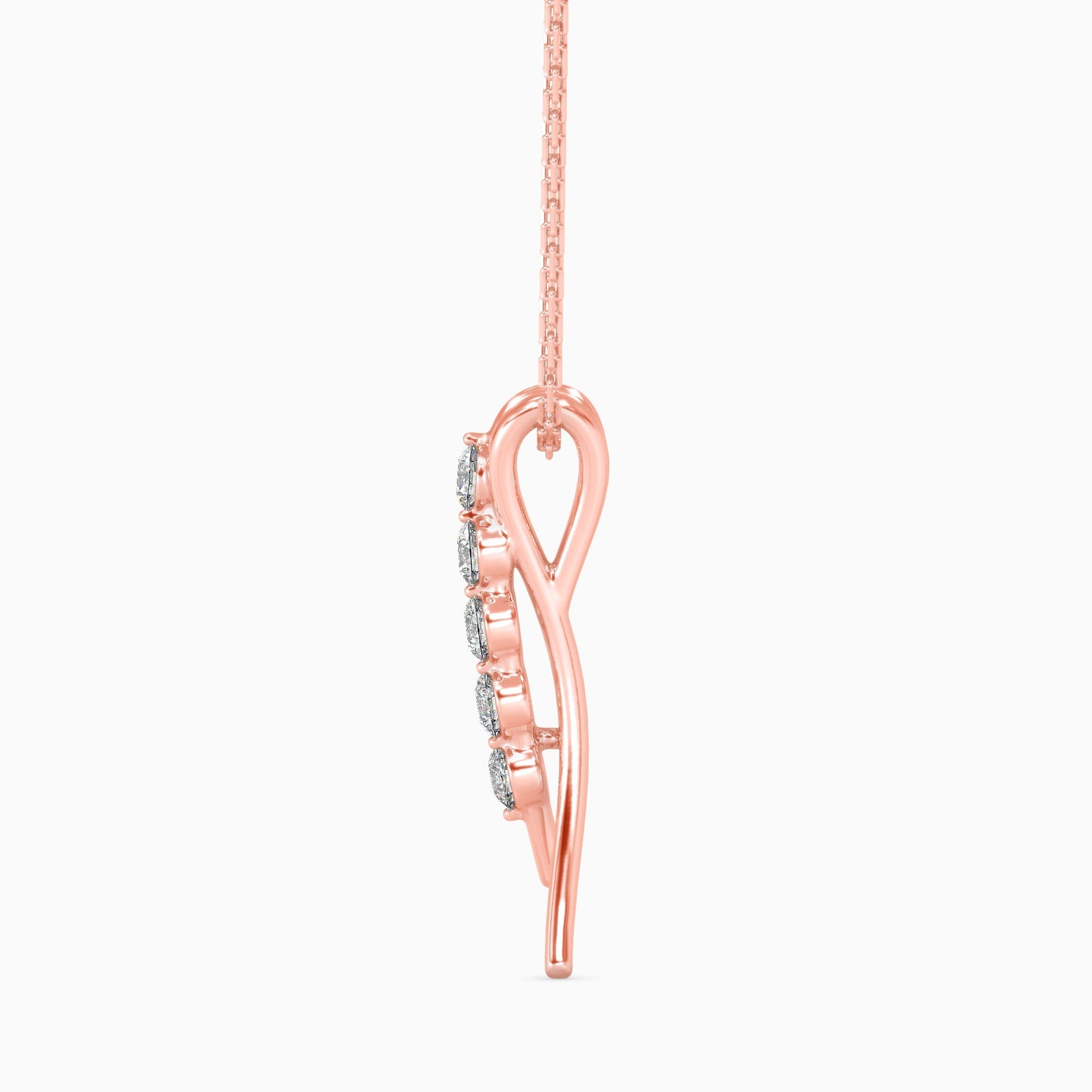 Fates Solitaire Diamond Pendant Rose Gold